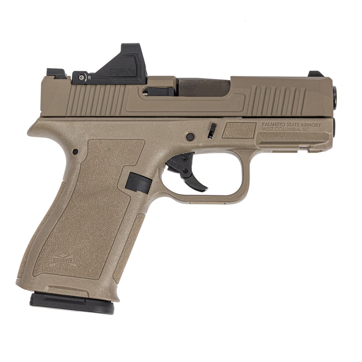PSA Dagger Micro Complete 9mm Pistol, Shield Cut FDE, w/ Viridian RFX11 Green Dot Sight