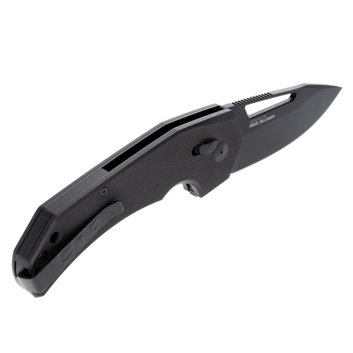 SOG Knives Prohen XR Folding Knife Drop Point Black - Designed for Tactical and EDC Applications - SOG-12-25-01-57