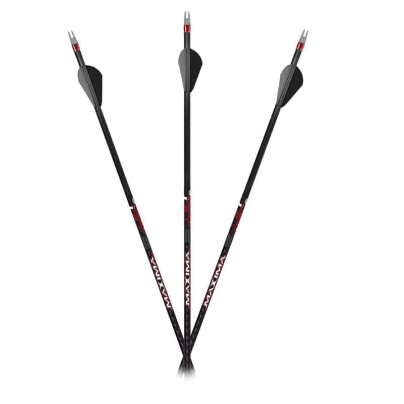 Carbon Express Maxima Sable RZ 32" 10.10 GPI 350 Spine Shaft Arrow, Black Pack of 12