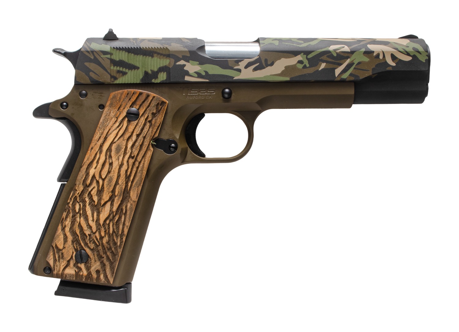 Tisas 1911 A1 Service 45 ACP 7+1 5" Carbon Steel Slide