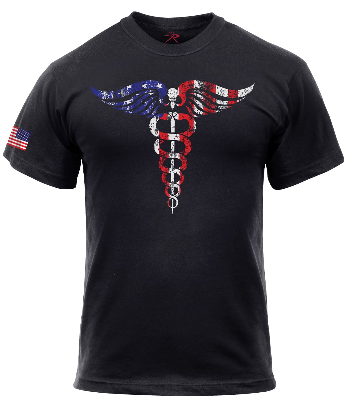 Rothco Medical Symbol Caduceus T-Shirt - Black, Medium