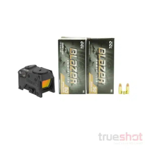 BUNDLE DEAL: Black Steiner MPS Red Dot Pistol Sight and 500 Rounds of Ammo - CCI 9mm 115 Grain