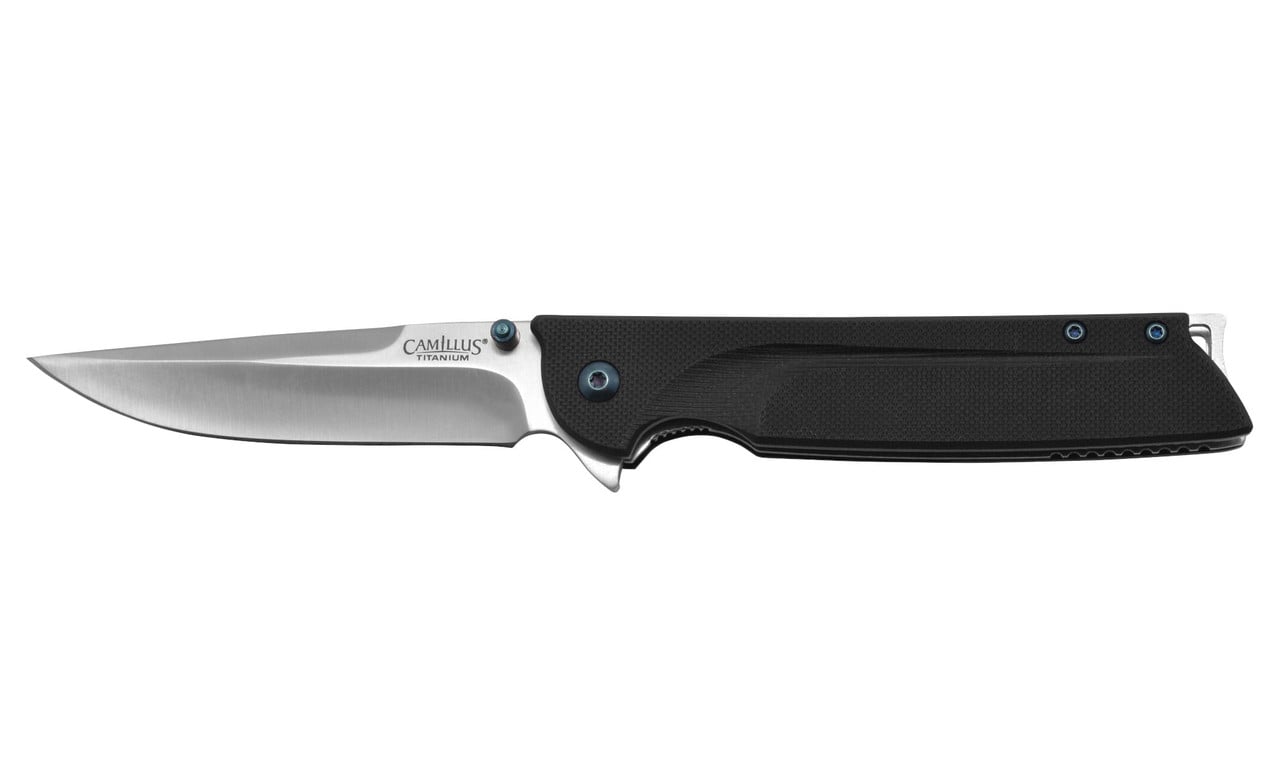 Camillus Keto Folding Drop Point Knife, Black - CAM-19392