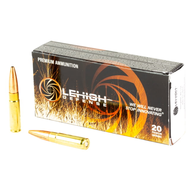 Lehigh Defense Maximum Expansion .300 AAC Blackout 194 grain Boat Tail Hollow Point Brass Rifle Ammo 20 Rounds