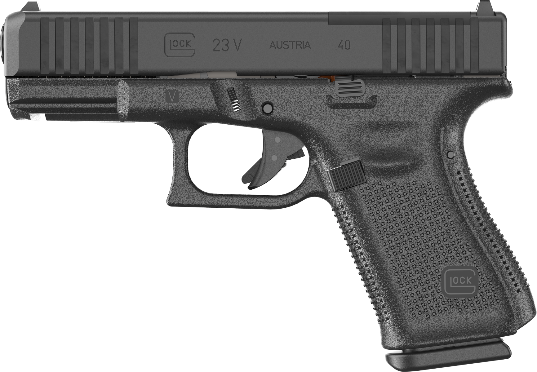 Glock 23 V MOS 4.02" .40 S&W (3)10rd OR Pistol w/ FS, Black - PV2350201MOS