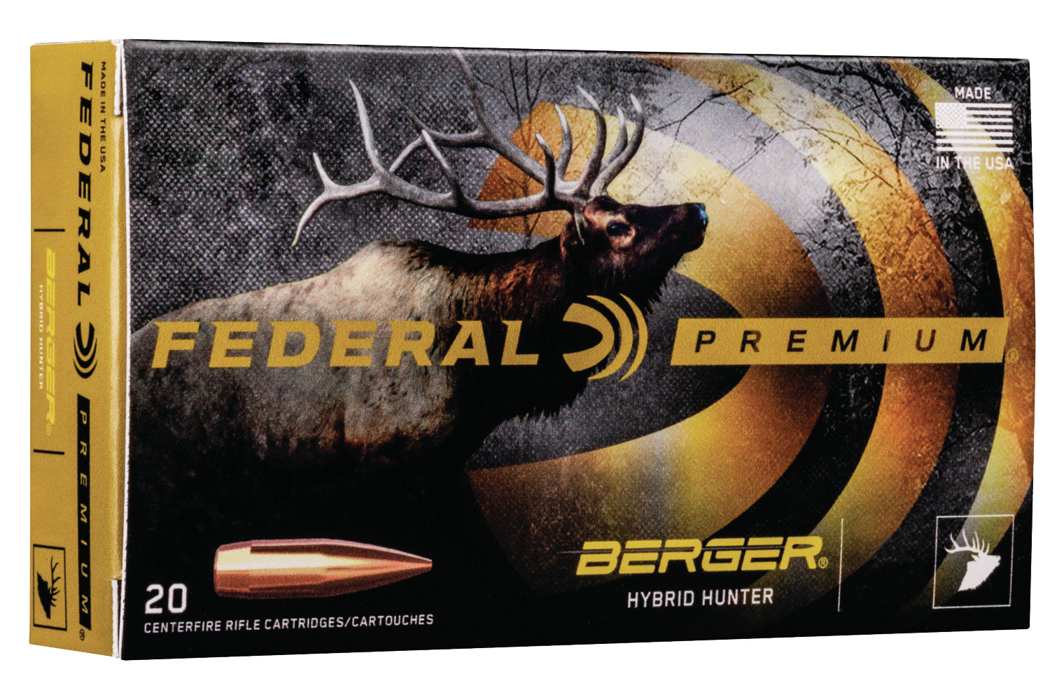 Federal Premium Hunter 135 gr Berger Hybrid 6.5 Crd Ammo, 20/box - P65CRDBCH1
