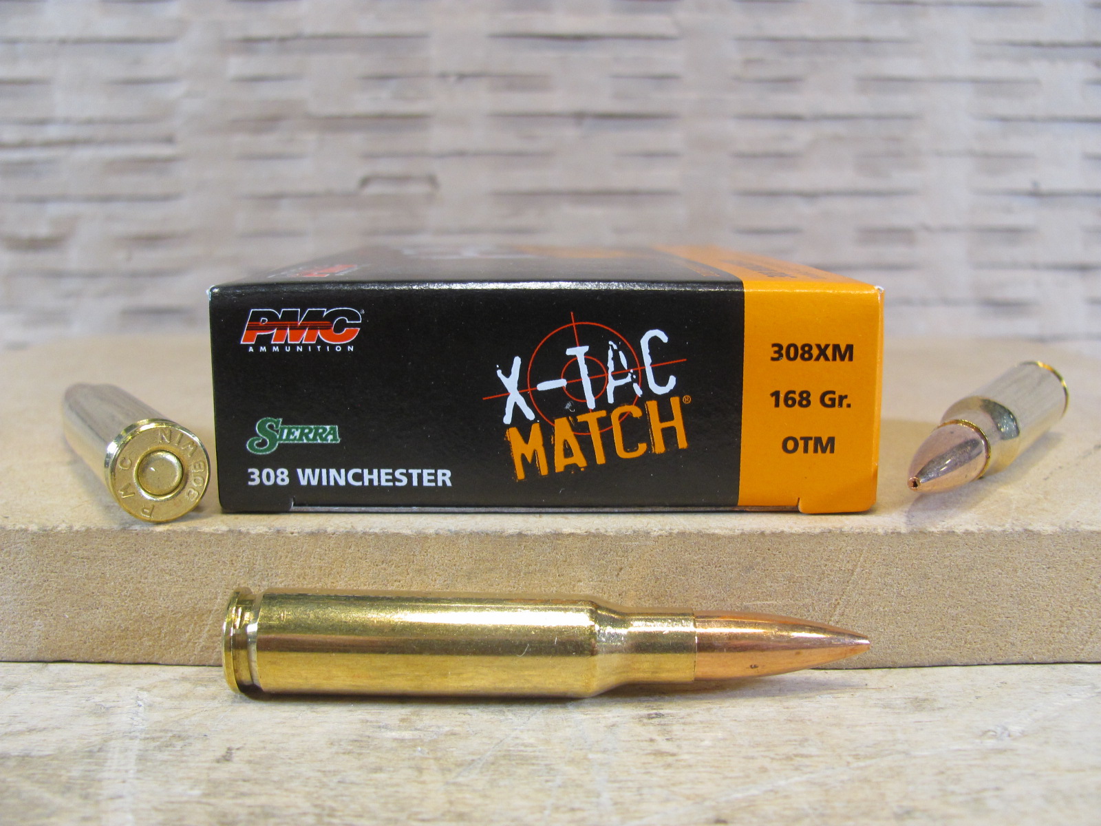 20 Round Box – 308 Win 168 Grain SMK Match Ammo Made by PMC – 308XM