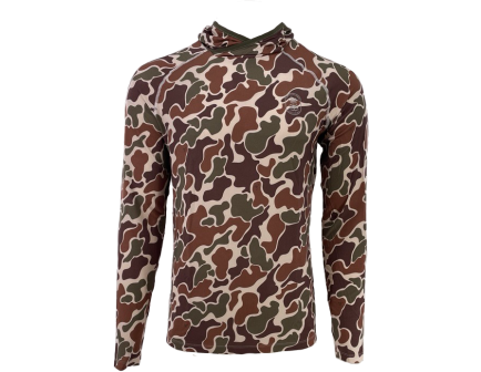 PSA Performance Hoodie with Logo, Vintage Marsh Camo