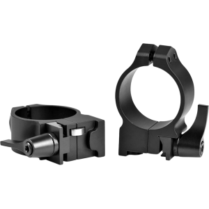 Warne QD Ruger 1" Scope Rings Black Powdercoat High