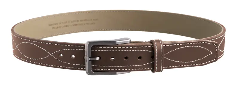 Magpul MAG127621046 Tejas EL Pistolero Chocolate Brown Bull Hide 46" 1.50" Wide Buckle Closure