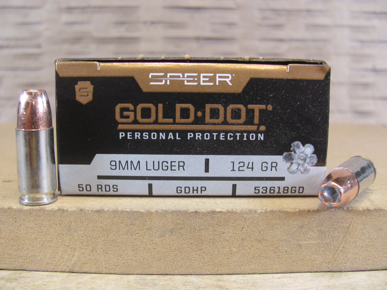 500 Round Case – 9mm Speer Gold Dot 124 Grain Hollow Point Ammo – 53618GD