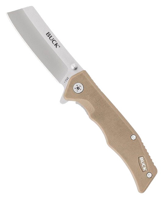Buck 252 Trunk Folding Cleaver Knife, Tan - 0252TNS-B