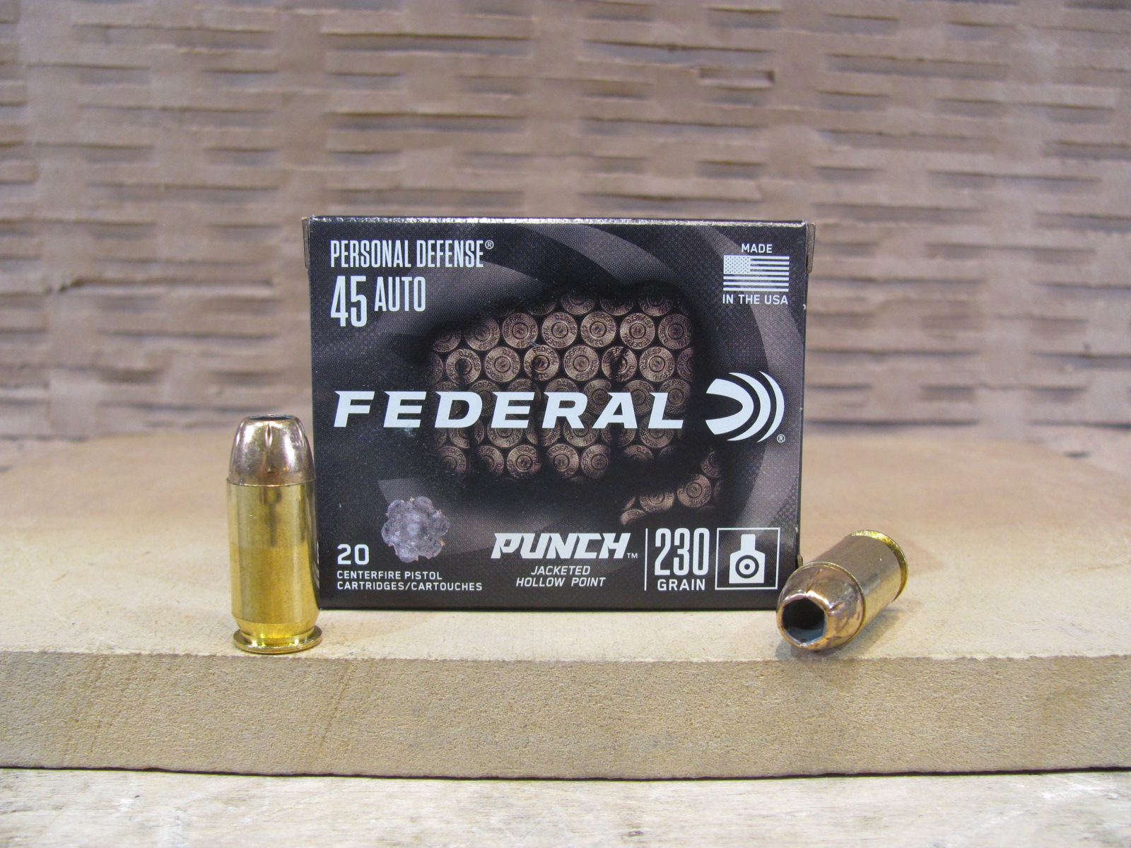200 Round Case – 45 Auto 230 Grain Punch Jacketed Hollow Point Federal Personal Defense Ammo – PD45P1
