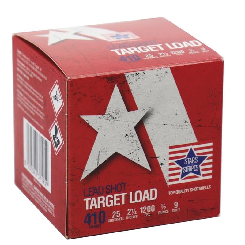 Stars and Stripes Target Load .410 Gauge 2-1/2" #9 1/2 Ounce 25rds