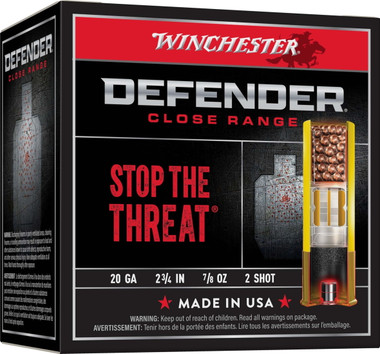 Winchester Defender 20 Gauge 0.87oz 2.75in Size 2 Buckshot Ammunition