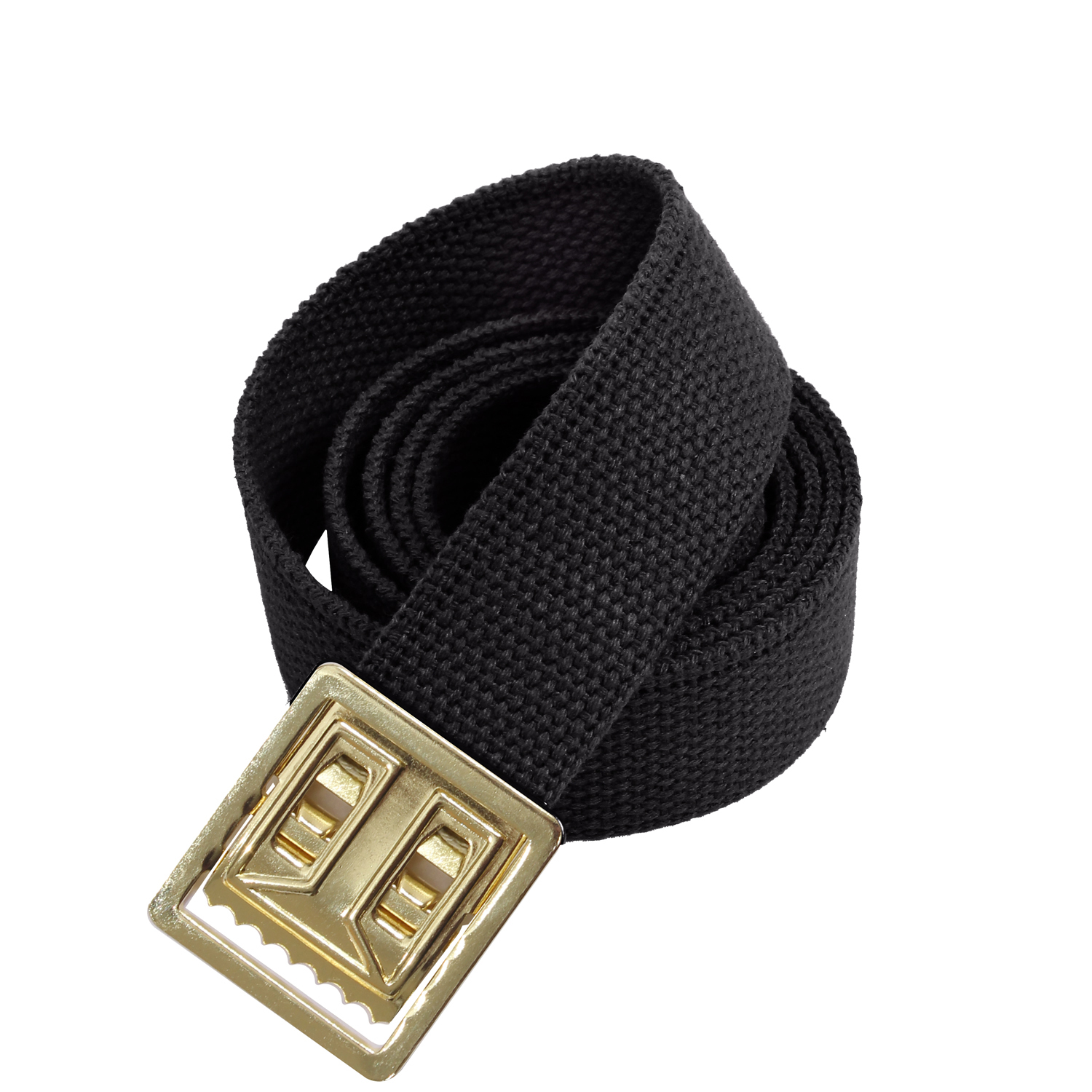 Rothco Military Web Belts With Open Face Buckle - Gold, Black, 54 In