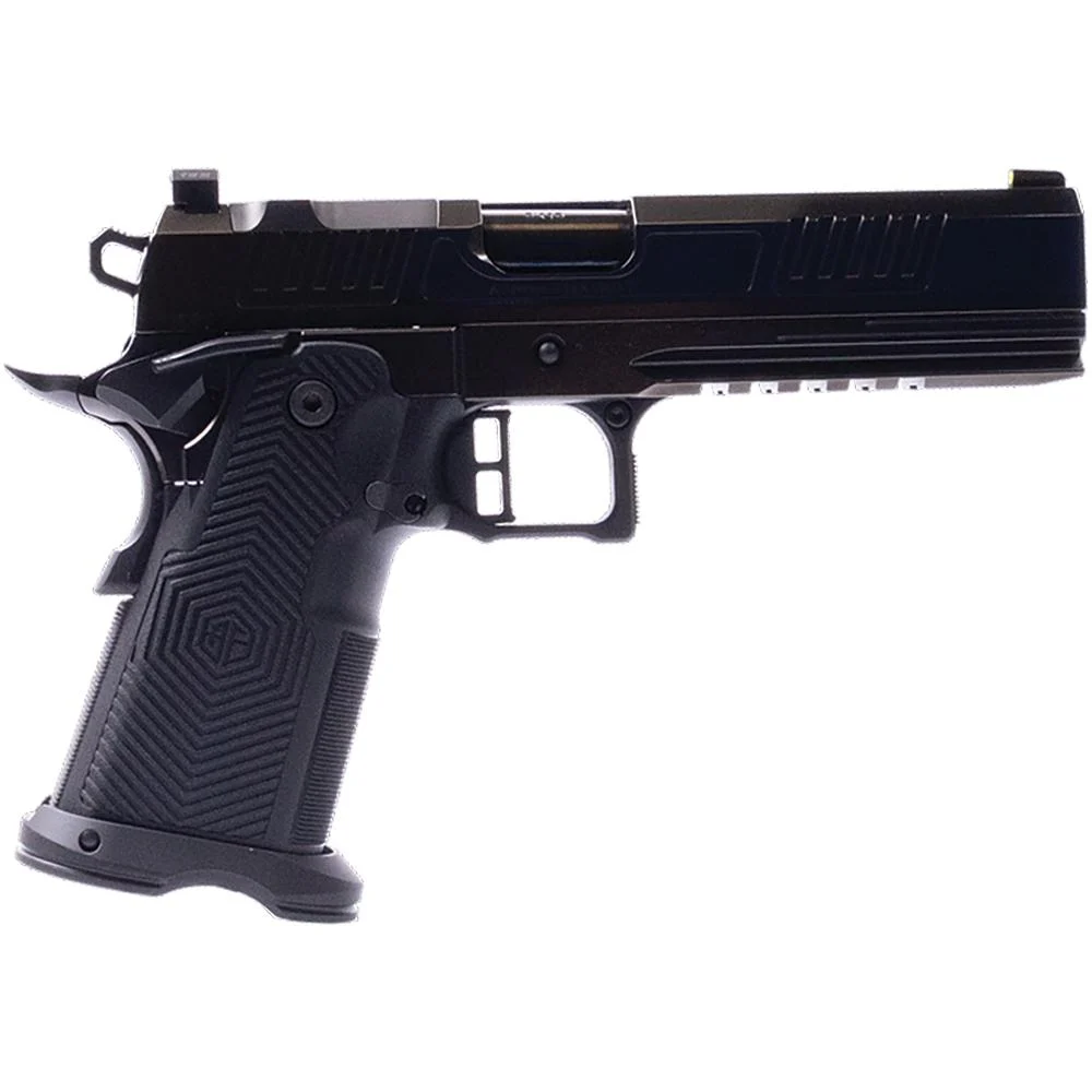 Alpha Foxtrot AF1911 Romulus Handgun 9mm Luger 17 20rd Magazines 5" Bull Barrel Polished DLC Black RMSc Cut