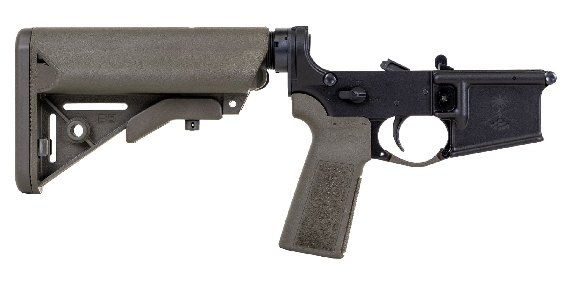 PSA Sabre-15 Forged Lower with B5 Sop-Mod Stock and B5 Grip, ODG