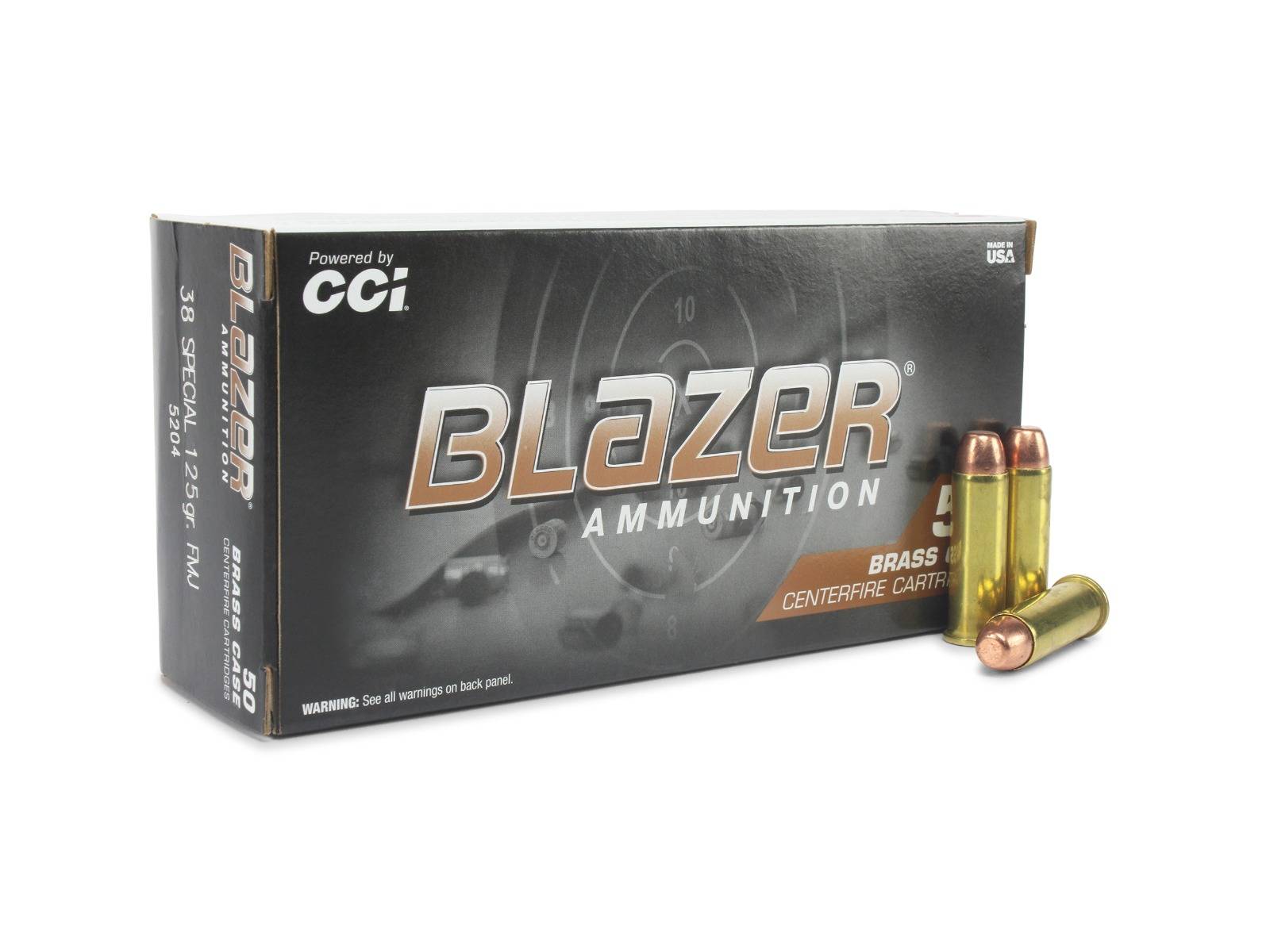CCI Blazer Brass 38 Special 125 Grain FMJ Flat Nose (Box)