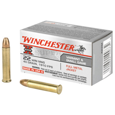 Winchester Super X 22 WMR 40 Grain Full Metal Jacket