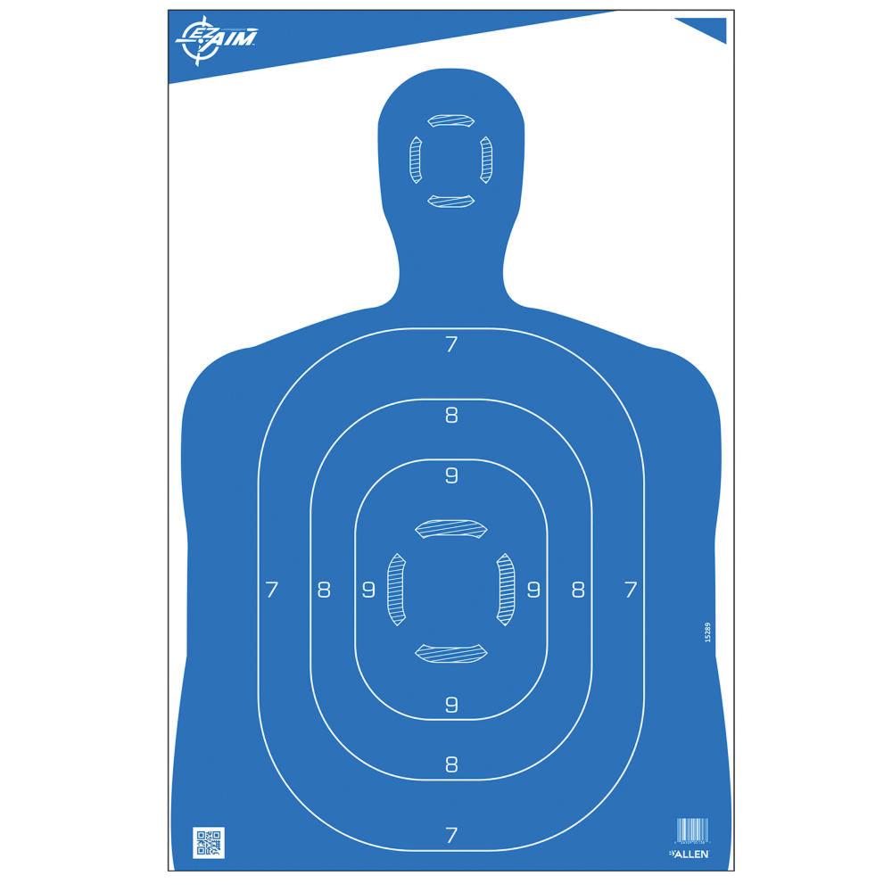 EZ Aim Silhouette Human Body Shooting Practice Target, Blue