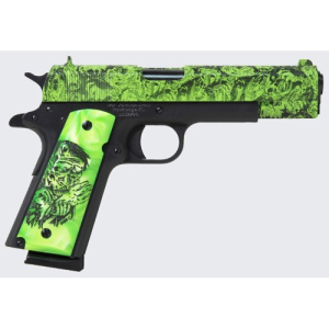 IVER JOHNSON 1911A1 45 ACP 5" 8rd Pistol - Green & Black Zombie Edition