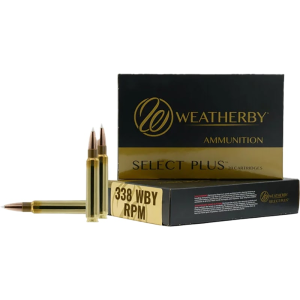 Weatherby Select Plus .338 Wby RPM 225gr InterLock Ammunition 20 Rounds Brass Cased H338225IL
