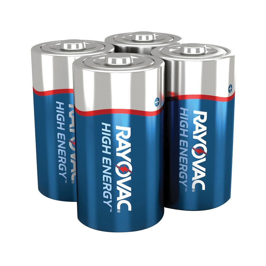 Rayovac High Energy D-Cell Alkaline Battery - 1.5 V/12000 mAh, Reliable Power Source - 813-2F