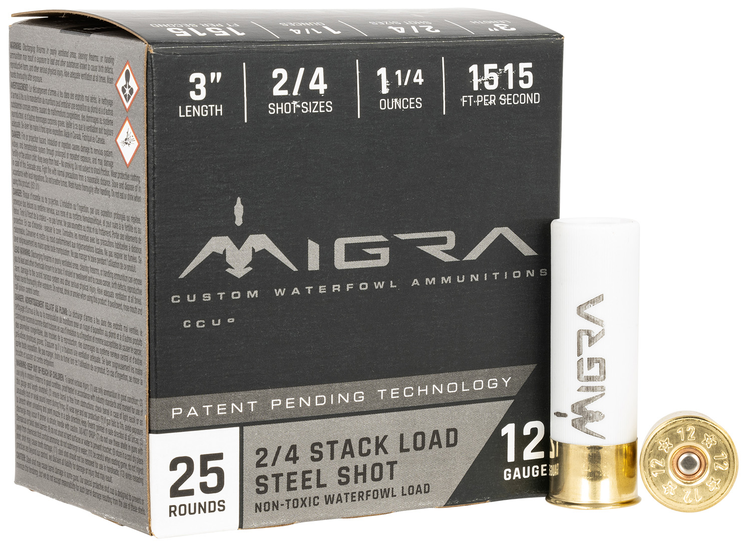 Migra Staxd 3" 2/4 1 1/4oz. 12 Gauge Ammo, 25rds - M-12S2-4