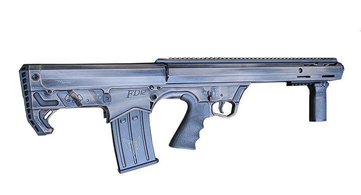 Black Aces Tactical Bullpup Left Hand Pump Action 12 Gauge Shotgun, Distressed FDE - BATBPPDFDELH