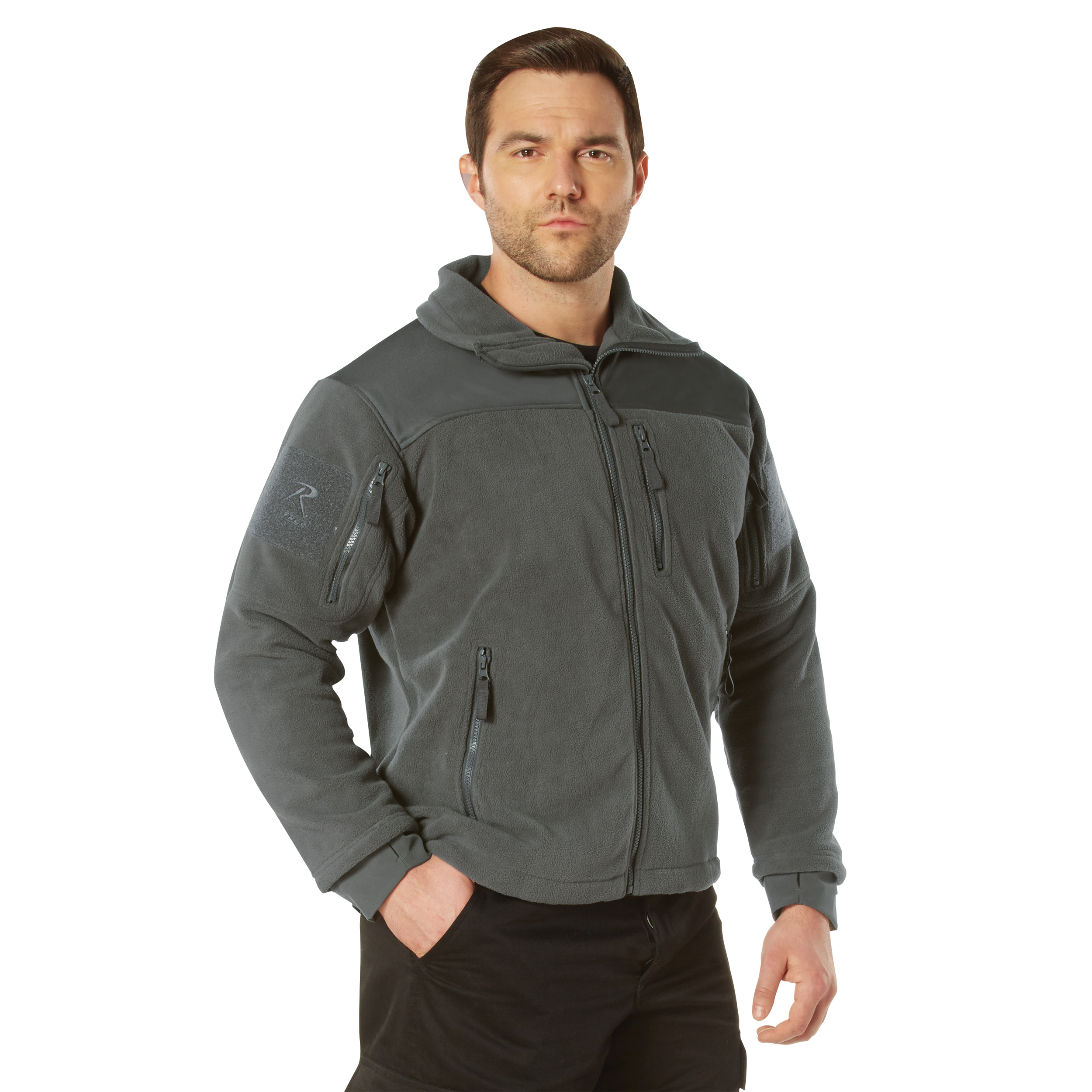 Rothco Spec Ops Tactical Fleece Jacket - Charcoal Grey, Medium