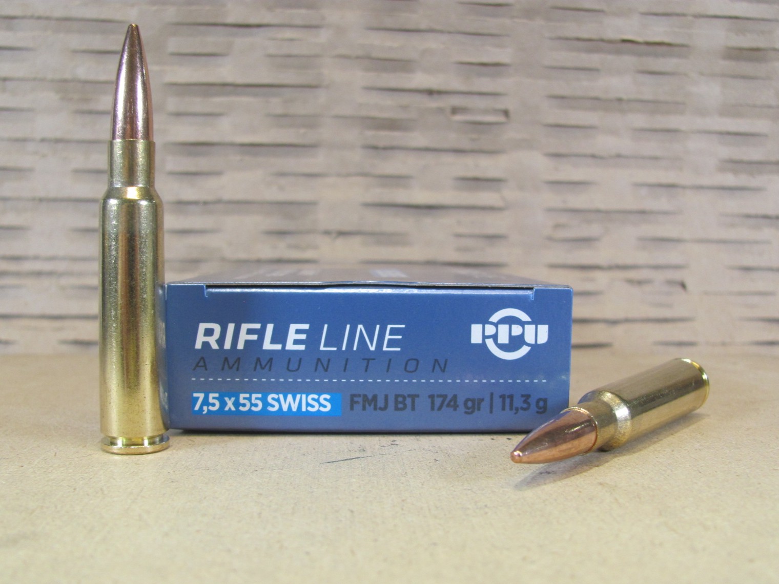 200 Round Case – 7.5×55 Swiss 174 Grain FMJ Prvi Partizan Ammo – PP7SF
