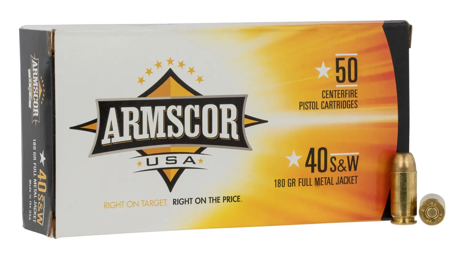 Armscor FAC402N USA 40S 180gr Full Metal Jacket 50 Per Box/20 Case