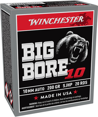 Winchester Big Bore 10mm Auto 200 Grain Semi Jacketed Hollow Point