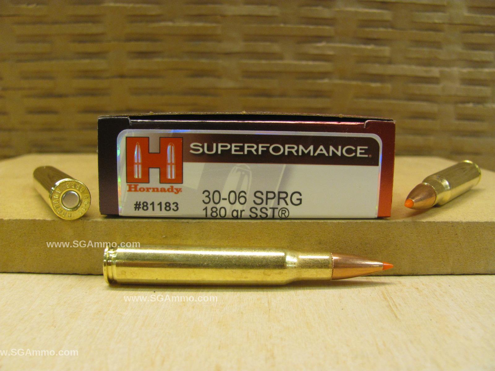 200 Round Case – 30-06 SPRG 180 Grain SST Hornady Superformance Ammo – 81183