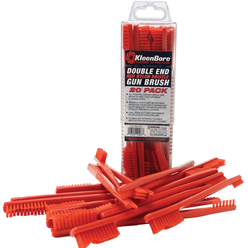 KleenBore Double End Utility Brush, Red Pack of 20