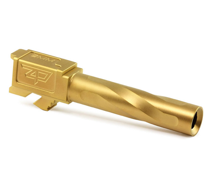 Zaffiri Precision Glock 19 Gen 1-4 Flush Barrel And Crown, Gold TiN - ZP.19BG
