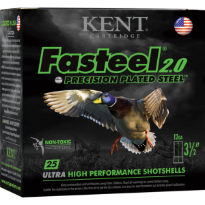 Kent Cartridge K1235FS404 Fasteel 2.0 12GA 3.5\" 1-3/8oz #4 Shot - 25sh Box