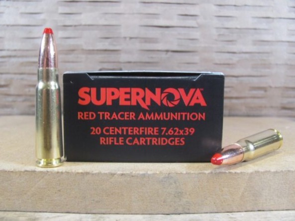 20 Round Box – 7.62×39 Supernova 110 Grain FMJ RED Tracer Piney Mountain Ammo
