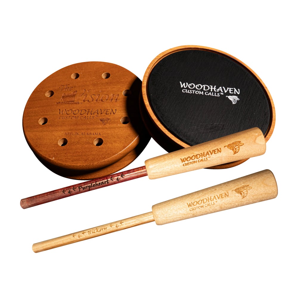 Woodhaven Vision Aluminum Turkey Pot Call, Cherry Wood - WH124