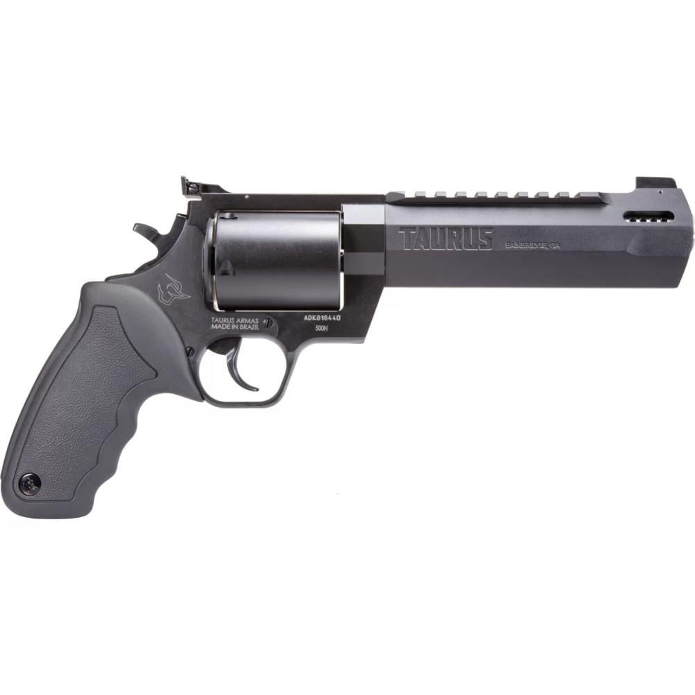 TAURUS RAGING HUNTER 500S&W – 6 3/4″ 5-SHOT BLUED RUBBER - No Credit Card Fees - Free Shipping