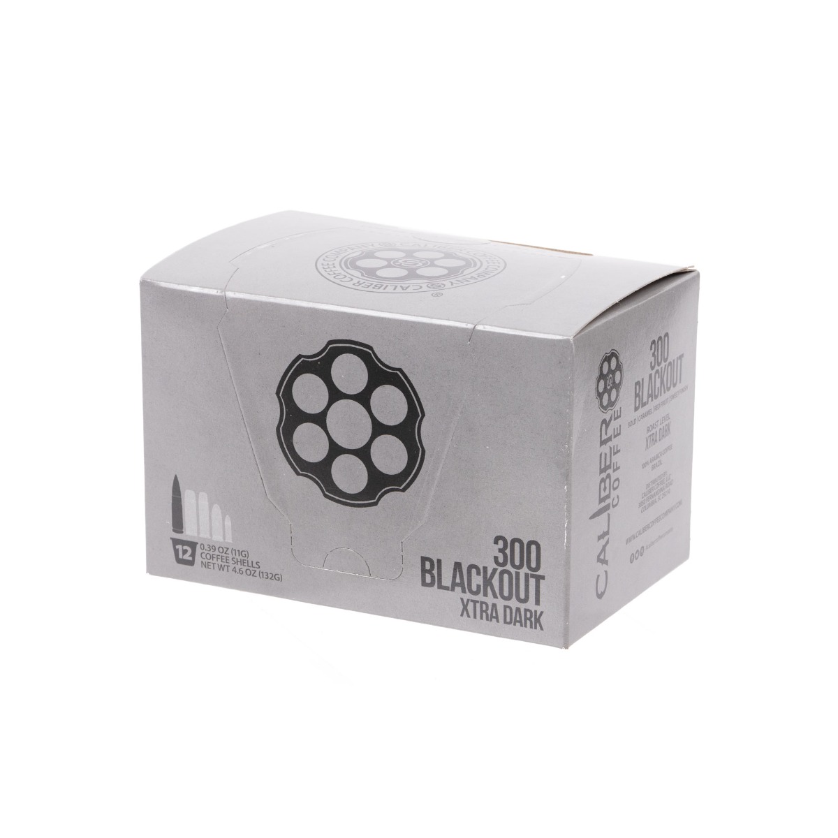 Caliber Coffee 300 Black Out Extra Dark Roast, 12 Count Shells