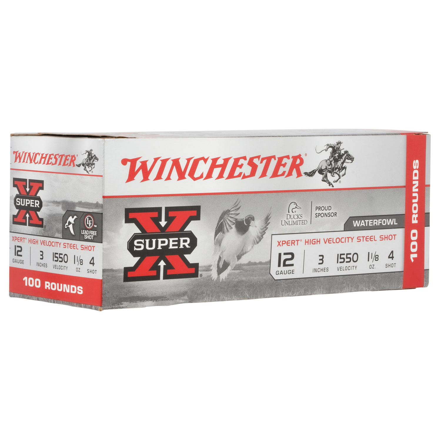 Winchester Super X Xpert 12 Gauge 3" #4 - 1.12 oz - 100rds - WEX1234VP
