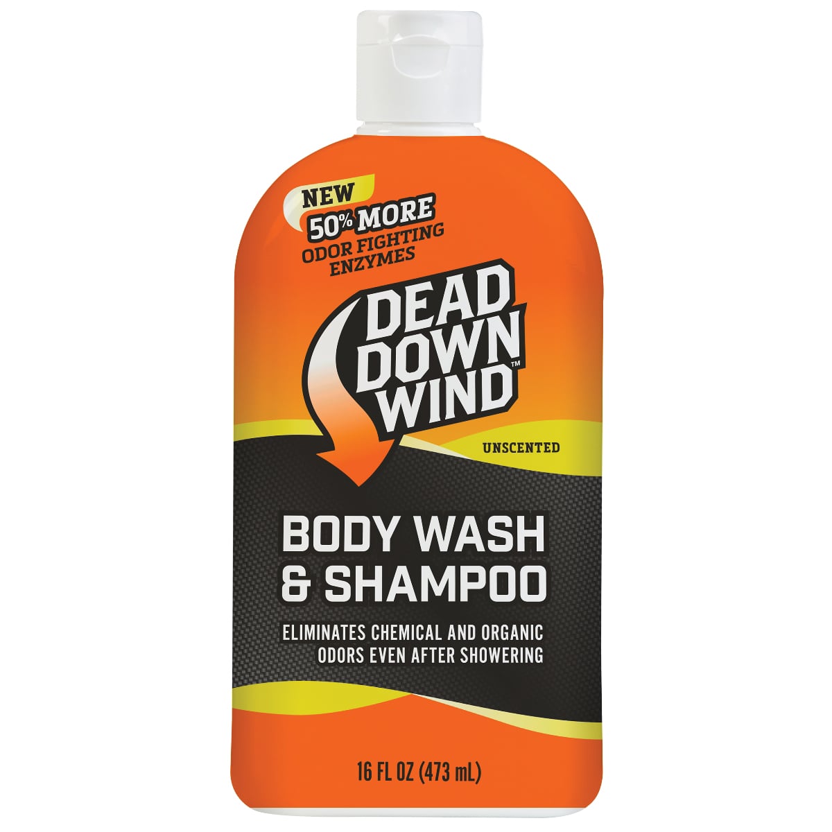 Dead Down Wind Unscented Body Wash and Shampoo, 16 oz Squeeze Bottle