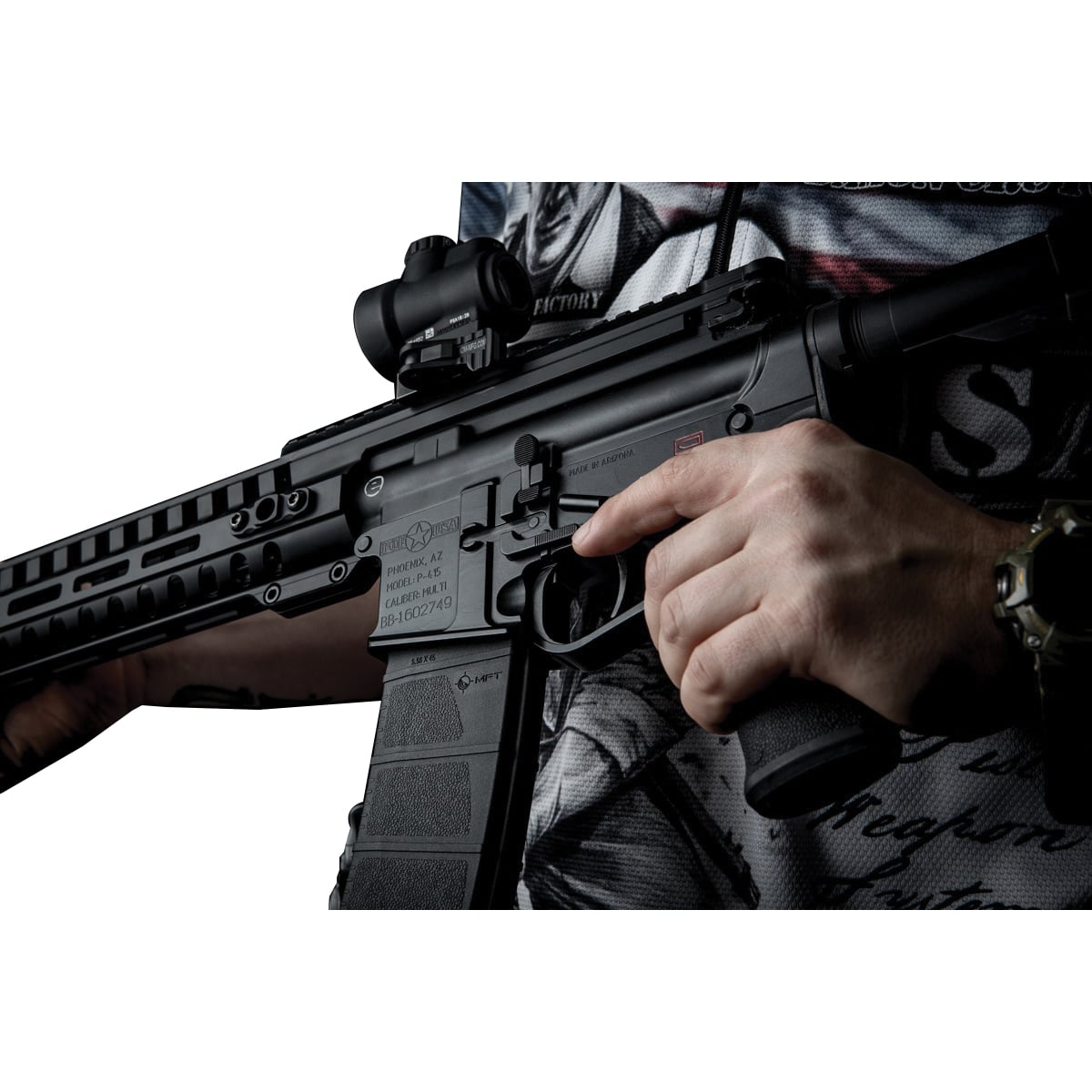 POF-USA P415 Edge 5.56 Semi-Automatic AR-15 Rifle, Burnt Bronze - 1145