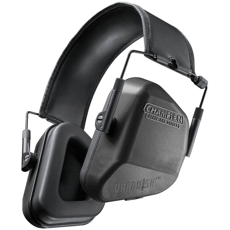 Champion Vanquish 24 dB Passive Earmuffs, Black
