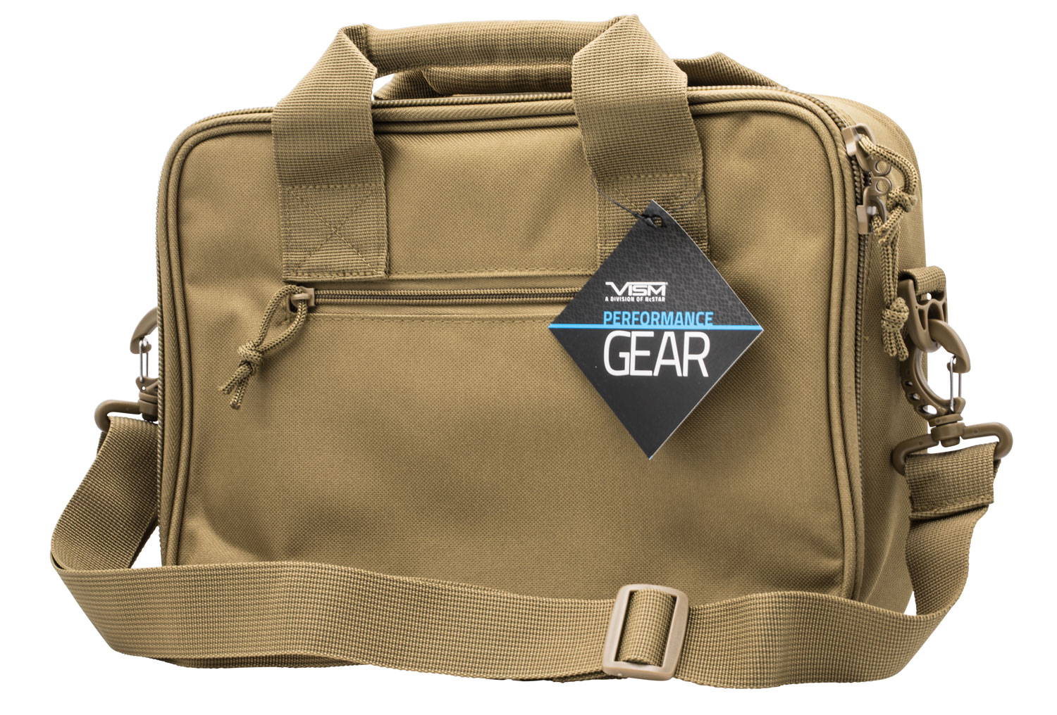 NcStar VISM Double Pistol Range Bag, Tan - CPDX2971T