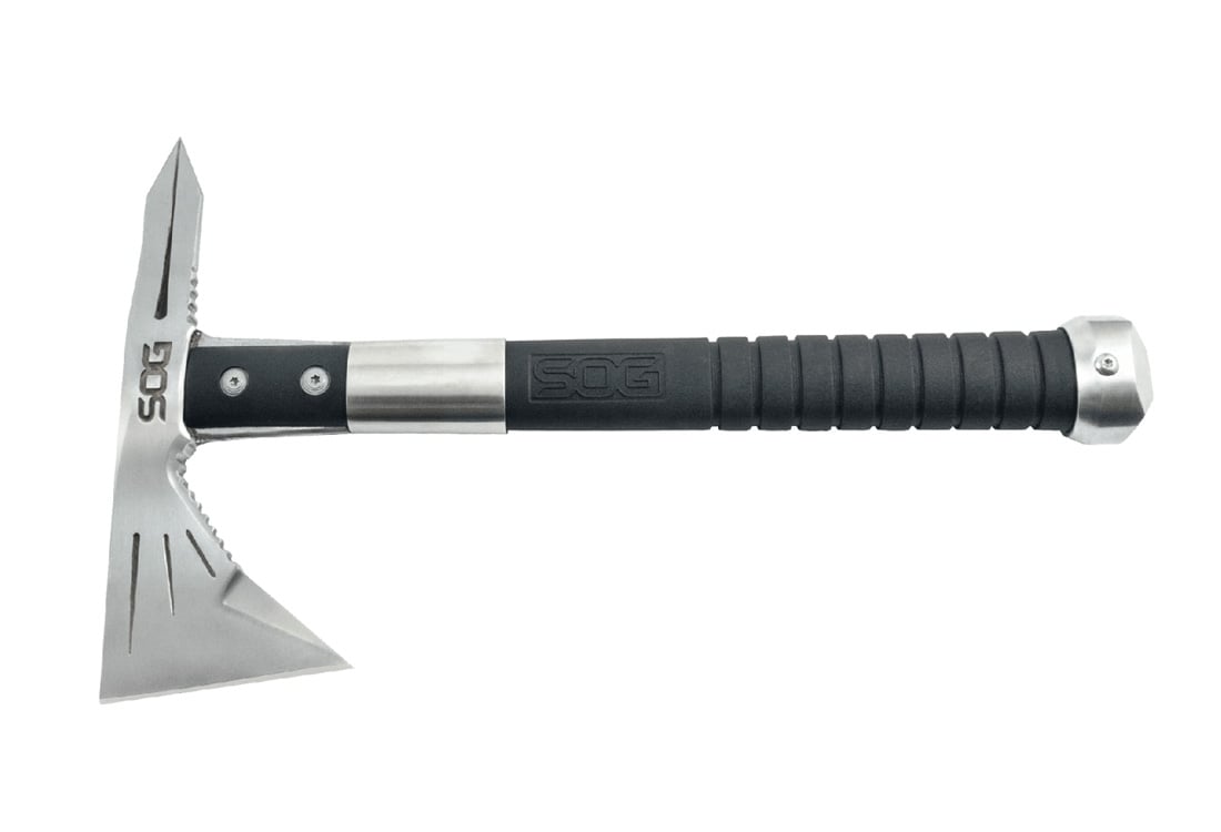 SOG Mini Voodoo Hawk Tomahawk w/Pommel, Satin - F182N-CP
