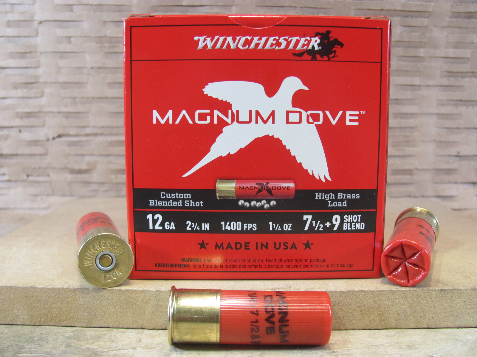250 Round Case – 12 Gauge 2.75 Inch 1-1/4 Ounce 7.5 + 9 Shot Blended Shot Winchester Magnum Dove Ammo – MD1279