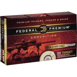 Federal GM223BH73 Gold Medal .223/5.56 NATO 69 GR Boat Tail Hollow Point - 20rd Box